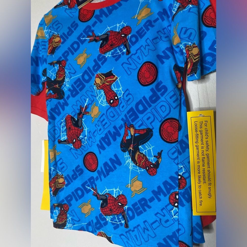 New Boy Spiderman Spider-man Spider man Pajamas Sleepwear set top short Size 10 - Picture 5 of 5